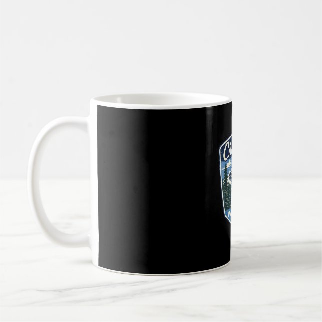 Cascades washington mountain waterfall nature coffee mug (Left)