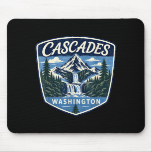 Cascades washington mountain waterfall nature mouse pad
