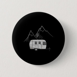 Cascadian Designs Women's Airstream Camping Traile 6 Cm Round Badge