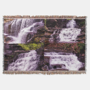 CASCADILLA GORGE ITHACA NEW YORK THROW BLANKET