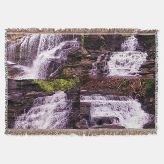 CASCADILLA GORGE ITHACA NEW YORK   THROW BLANKET