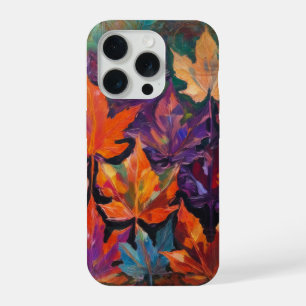 Cascading Autumn Leaves, Colourful Fall Design iPhone 15 Pro Case