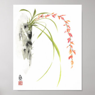 Cascading Blossoms Poster