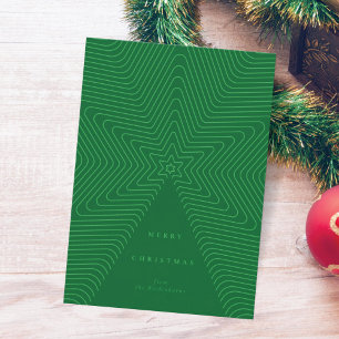 CASCADING CHRISTMAS TREE STAR HOLIDAY CARD