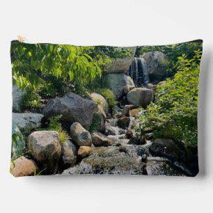 Cascading forest waterfall forest greenery accessory pouch