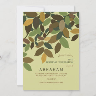 Cascading Leaves Invitation