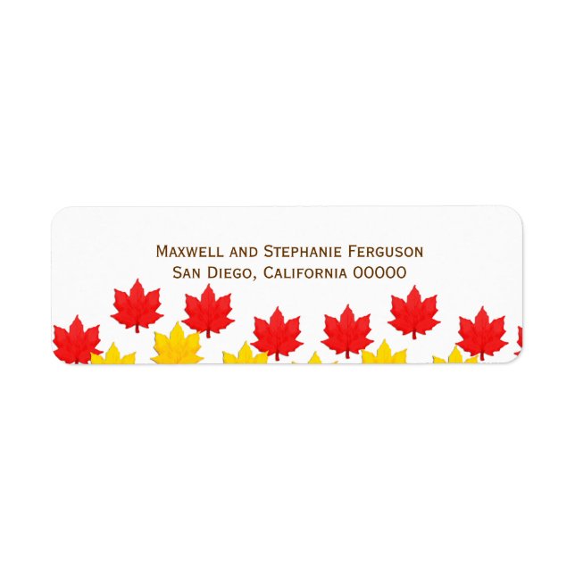 Cascading Leaves Return Address Labels (Front)