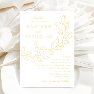 Cascading Leaves Wedding Gold