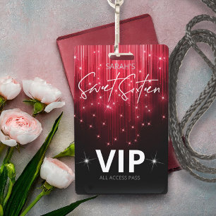 Cascading Lights Sweet 16 Red ID790 ID Badge