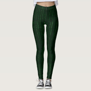 Cascading Matrix Code Leggings