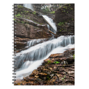 Cascading Mountain Waterfall Spiral Notebook