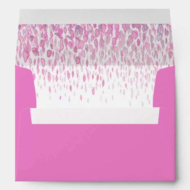 Cascading pink abstract dabs envelope (Back (Bottom))
