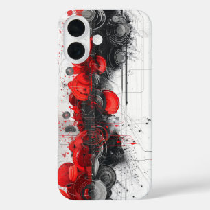 Cascading Red iPhone 16 Case