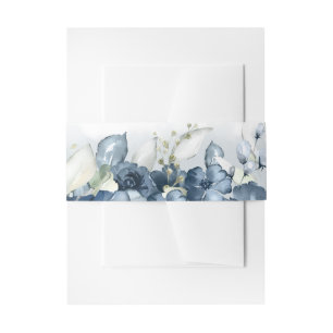 Cascading Roses Wedding Invitation Suite Invitation Belly Band