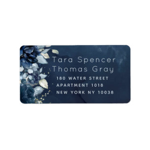 Cascading Roses Wedding RSVP Return Envelope Label