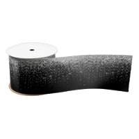 Cascading Silver Glitter Border