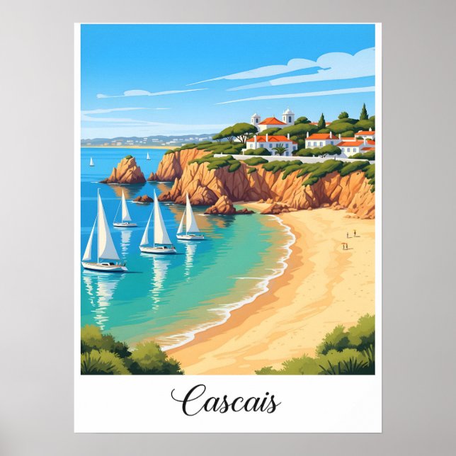 Cascais, Portugal – Coastal Town Poster (Front)