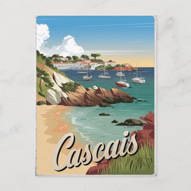 Cascais Portugal Vintage  Postcard (Front)