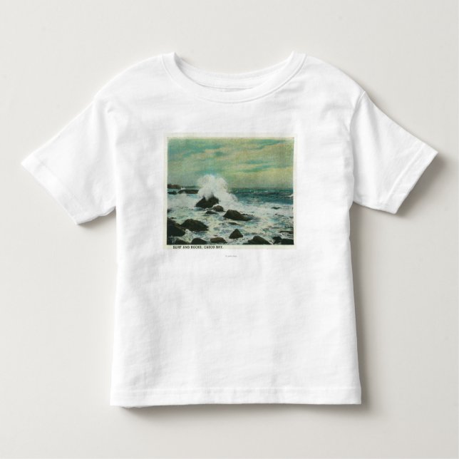 Casco Bay, MaineSurf and Beach Rocks Toddler T-Shirt (Front)