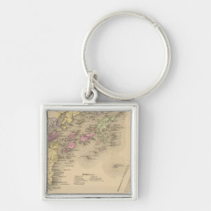 Casco Bay Map Key Ring