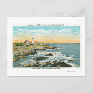 Casco Bay View of the Portland Head Lighthouse Postcard
