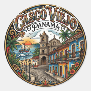 Casco Viejo Panama Classic Round Sticker