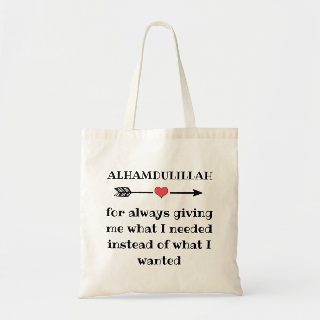 Case Alhamdulillah. Tote Bag (Front)