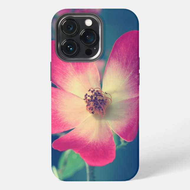 Case for Iphone 13 pro Pink Flower (Back)