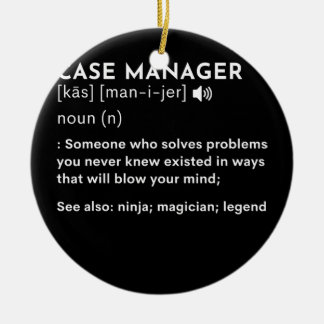 Case Manager at Hospital Superhuman in healthcare Ceramic Tree Decoration
