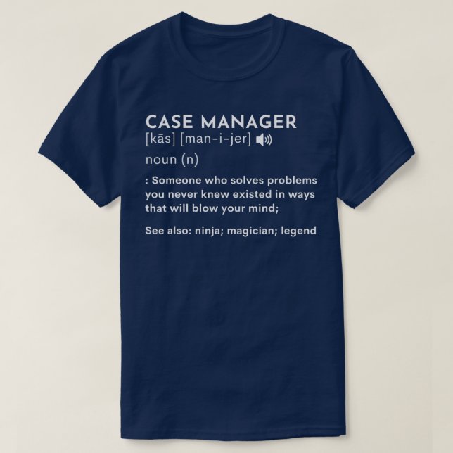 Case Manager at Hospital Superhuman in healthcare T-Shirt (Design Front)