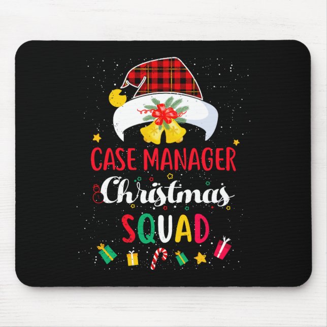 Case Manager Christmas Squad Santa Hat Matching Pr Mouse Pad (Front)