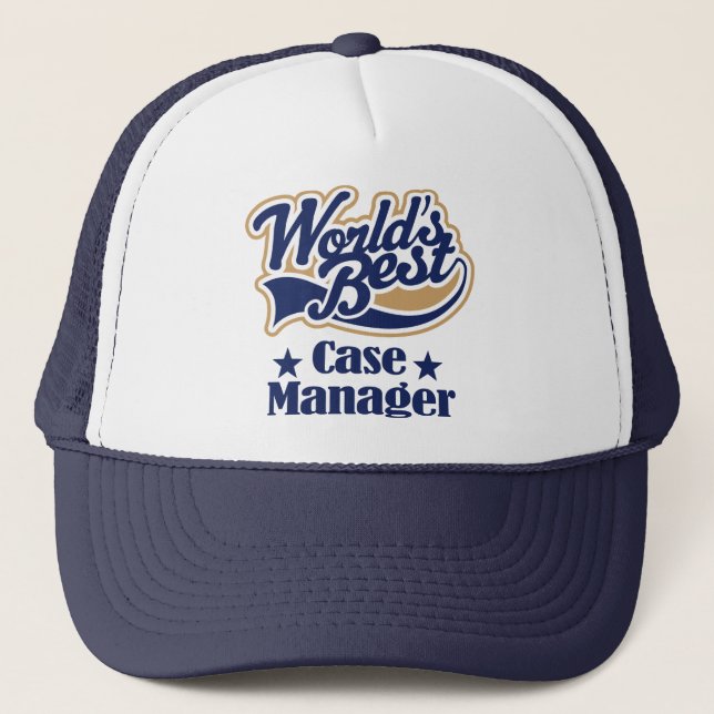 Case Manager Gift (Worlds Best) Trucker Hat (Front)