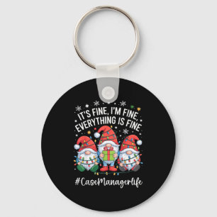 Case Manager Gnome Everything Is Fine Funny Christ Key Ring