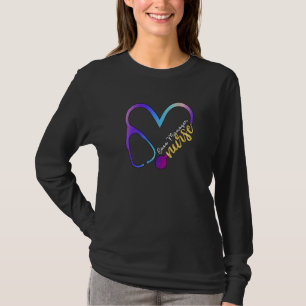 Case Manager Nurse Watercol Love Heart Stethoscope T-Shirt