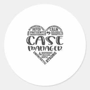 Case Manager, Social worker Outcomes Classic Round Sticker
