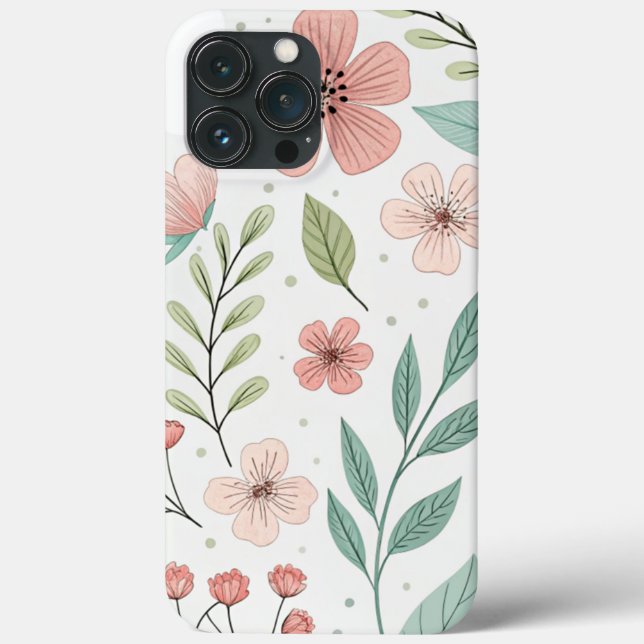 Case-Mate Barely There – Floral Design for  iPhone Case (Back)