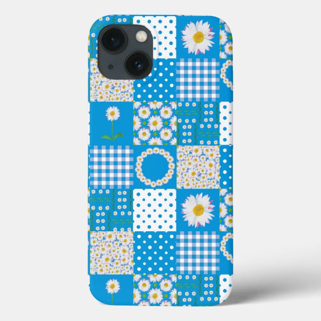Case-Mate iPad Case: Daisy Chains, Faux Patchwork iPhone Case (Back)