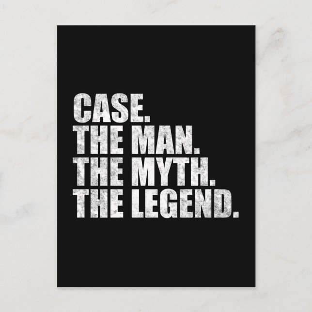 Case name, Case The Man The Myth The Legend Postcard (Front)