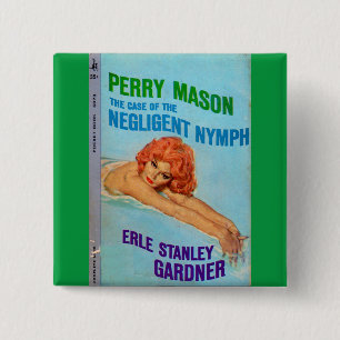Case of the Negligent Nymph book cover 15 Cm Square Badge