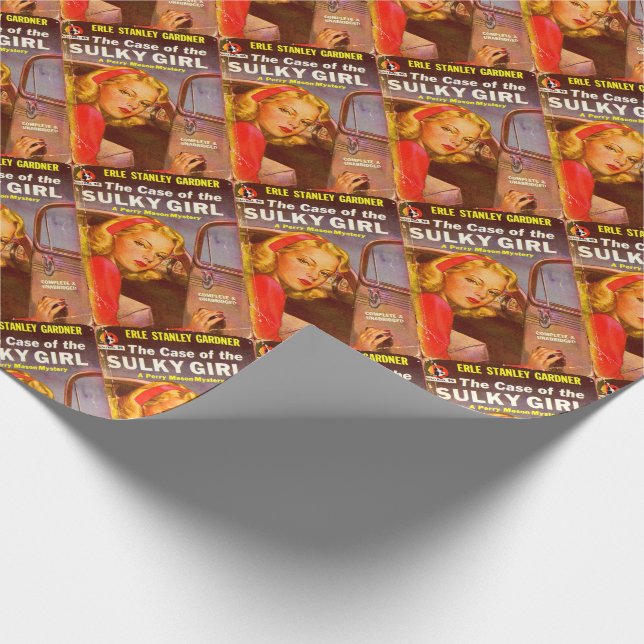 Case of the Sulky Girl book cover Wrapping Paper (Corner)