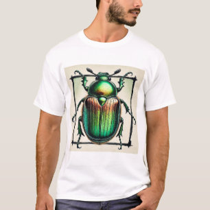 Casebearing leaf beetle 020924IREF220 - Watercolor T-Shirt