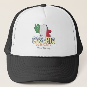 Caserta Italy Retro Campania Map Vintage Souvenir Trucker Hat