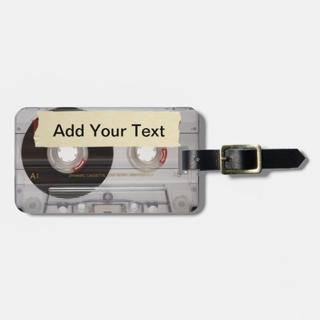Casette Tape Luggage Tag (Front Horizontal)