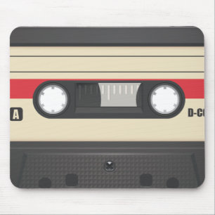 Casette Tape - Sunset Red Mouse Pad