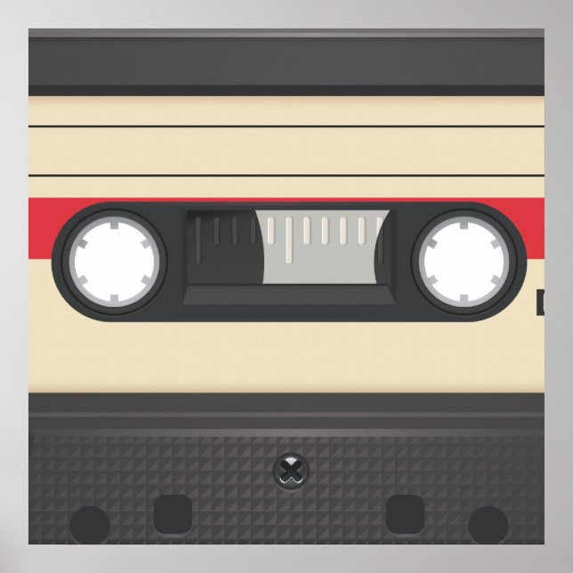 Casette Tape - Sunset Red Poster (Front)