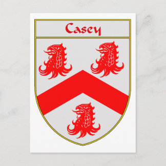 Casey Coat of Arms/Family Crest Postcard