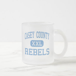 Casey County - Rebels - High - Liberty Kentucky Frosted Glass Coffee Mug