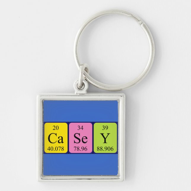 Casey periodic table name keyring (Front)