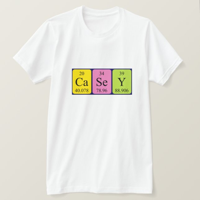 Casey periodic table name shirt (Design Front)