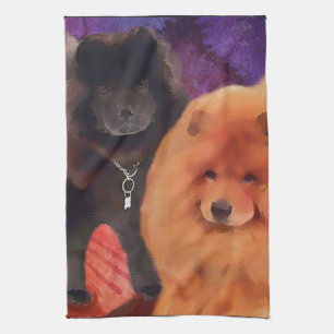 CASEY & SASHA heARTdog kitchen towel